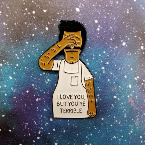 None Jewelry - Bob's Burgers Bob I Love You Enamel Pin